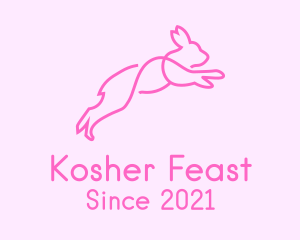 Pink Bunny Rabbit logo design