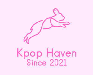 Pink Bunny Rabbit logo design