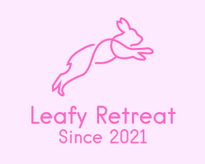 Pink Bunny Rabbit logo design