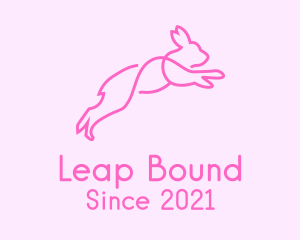 Pink Bunny Rabbit logo design