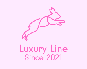 Pink Bunny Rabbit logo design