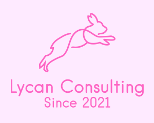 Pink Bunny Rabbit logo design