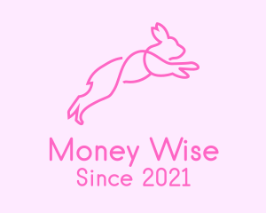 Pink Bunny Rabbit logo design