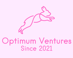 Pink Bunny Rabbit logo design