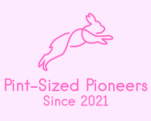 Pink Bunny Rabbit logo design