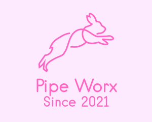 Pink Bunny Rabbit logo design