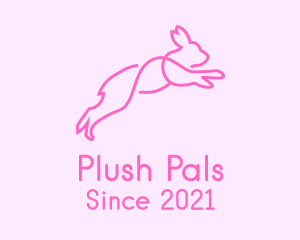 Pink Bunny Rabbit logo design