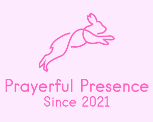 Pink Bunny Rabbit logo design