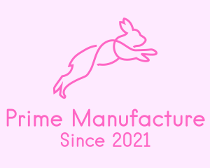 Pink Bunny Rabbit logo design