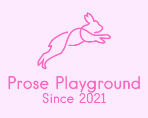 Pink Bunny Rabbit logo design