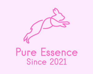 Pink Bunny Rabbit logo design