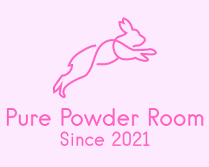 Pink Bunny Rabbit logo design