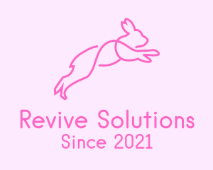 Pink Bunny Rabbit logo design