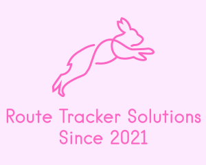 Pink Bunny Rabbit logo design