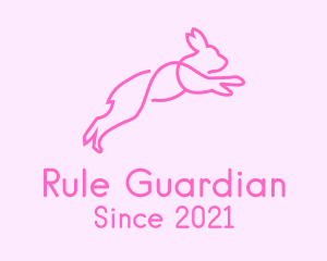 Pink Bunny Rabbit logo design