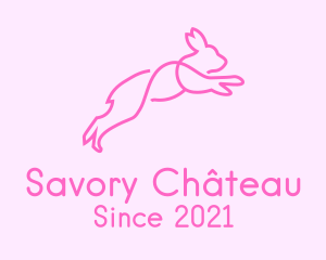 Pink Bunny Rabbit logo design