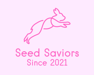 Pink Bunny Rabbit logo design