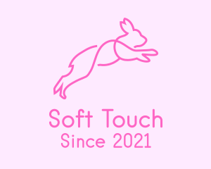 Pink Bunny Rabbit logo design