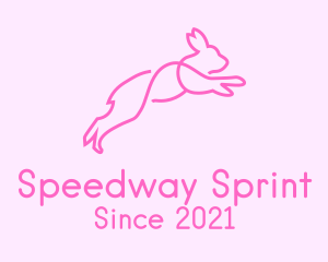 Pink Bunny Rabbit logo design