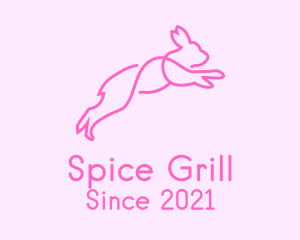 Pink Bunny Rabbit logo design