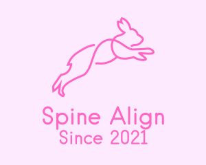 Pink Bunny Rabbit logo design