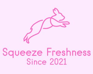 Pink Bunny Rabbit logo design