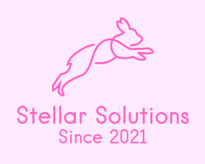 Pink Bunny Rabbit logo design