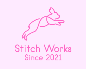 Pink Bunny Rabbit logo design