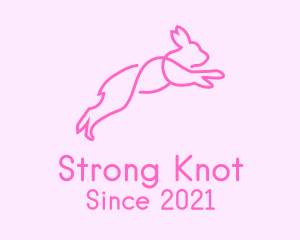 Pink Bunny Rabbit logo design