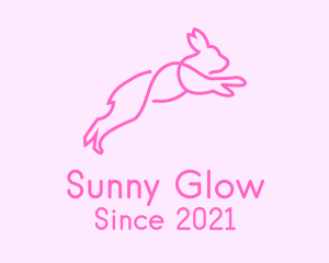 Pink Bunny Rabbit logo design