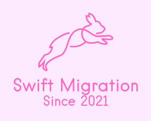 Pink Bunny Rabbit logo design