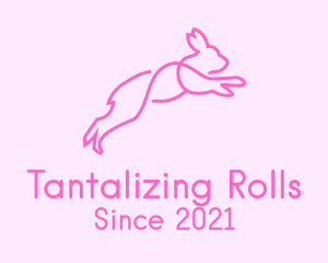 Pink Bunny Rabbit logo design