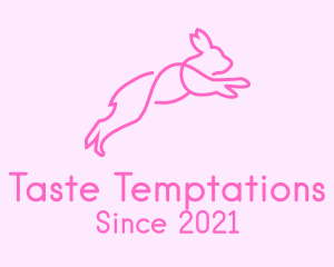 Pink Bunny Rabbit logo design