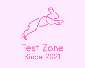 Pink Bunny Rabbit logo design