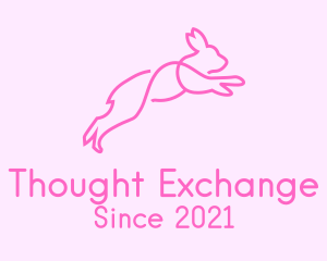 Pink Bunny Rabbit logo design