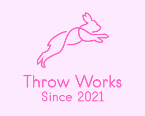 Pink Bunny Rabbit logo design