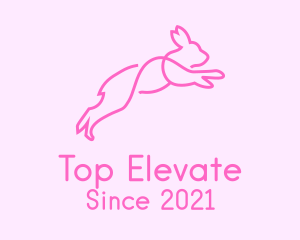 Pink Bunny Rabbit logo design