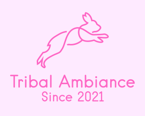 Pink Bunny Rabbit logo design