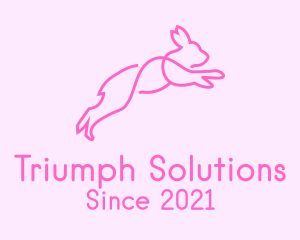 Pink Bunny Rabbit logo design