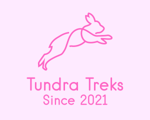 Pink Bunny Rabbit logo design