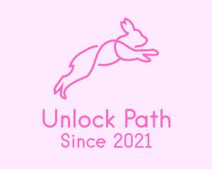 Pink Bunny Rabbit logo design