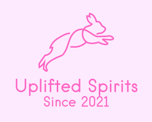 Pink Bunny Rabbit logo design