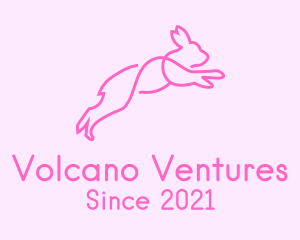 Pink Bunny Rabbit logo design