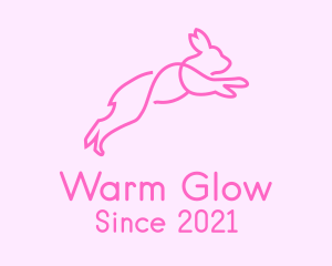 Pink Bunny Rabbit logo design