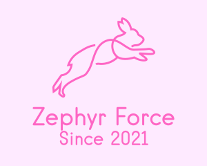 Pink Bunny Rabbit logo design