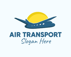 Summer Vacation Airplane logo design