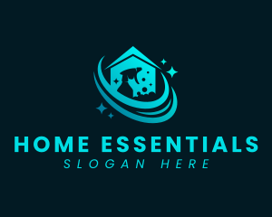 Housekeeping Clean House logo design