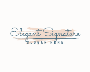 Cursive Signature Wordmark logo design