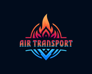 Heating Cooling Ventilation logo design