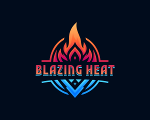 Heating Cooling Ventilation logo design